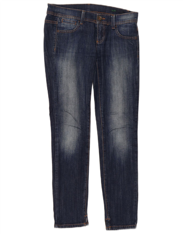 Benetton Vaqueros Slim W27 L28 Azul Mujer