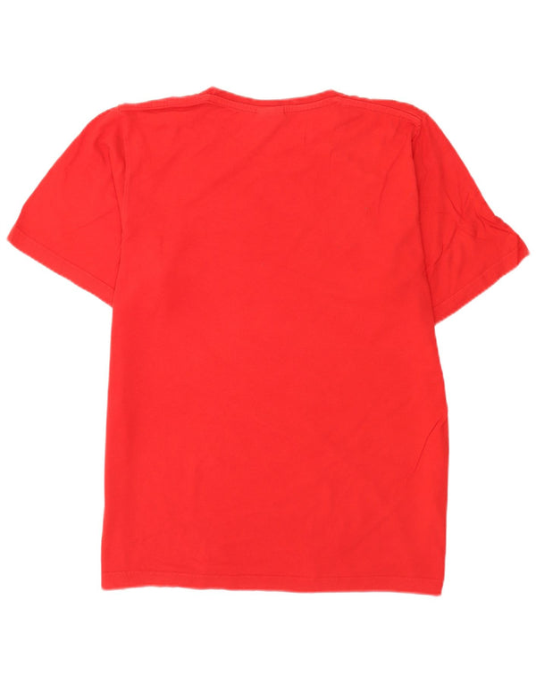 Adidas T-Shirt Graphique Homme Rouge Moyen Coton