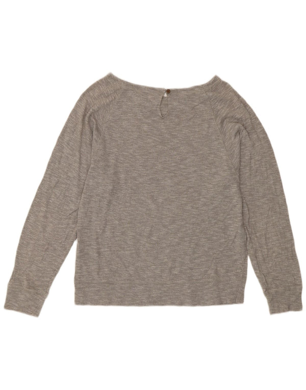 The North Face Damen-Sweatshirt-Pullover, UK 14, mittelgrau gefleckte Baumwolle