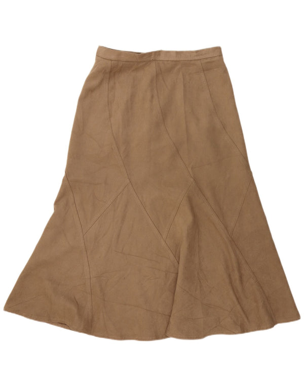 Gonna a tromba da donna Marks & Spencer UK 14 Large W32 Poliestere marrone
