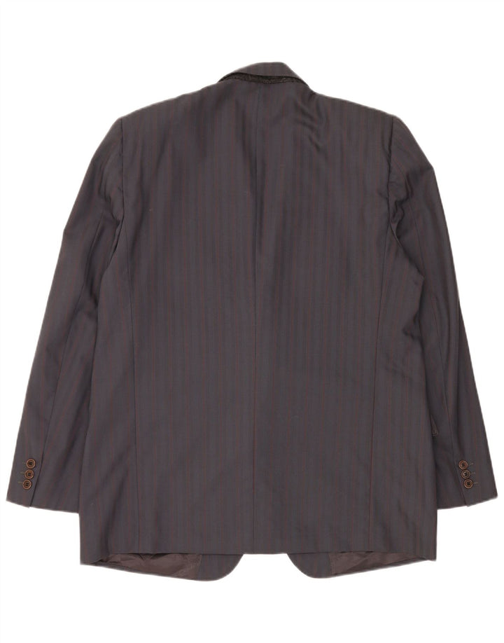Jachetă Blazer pentru bărbați Pierre Cardin cu 2 nasturi IT 54 2XL Gri cu dungi