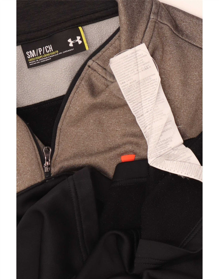 Under Armour Haut de Survêtement Zip Neck Pullover Homme Noir Colorblock