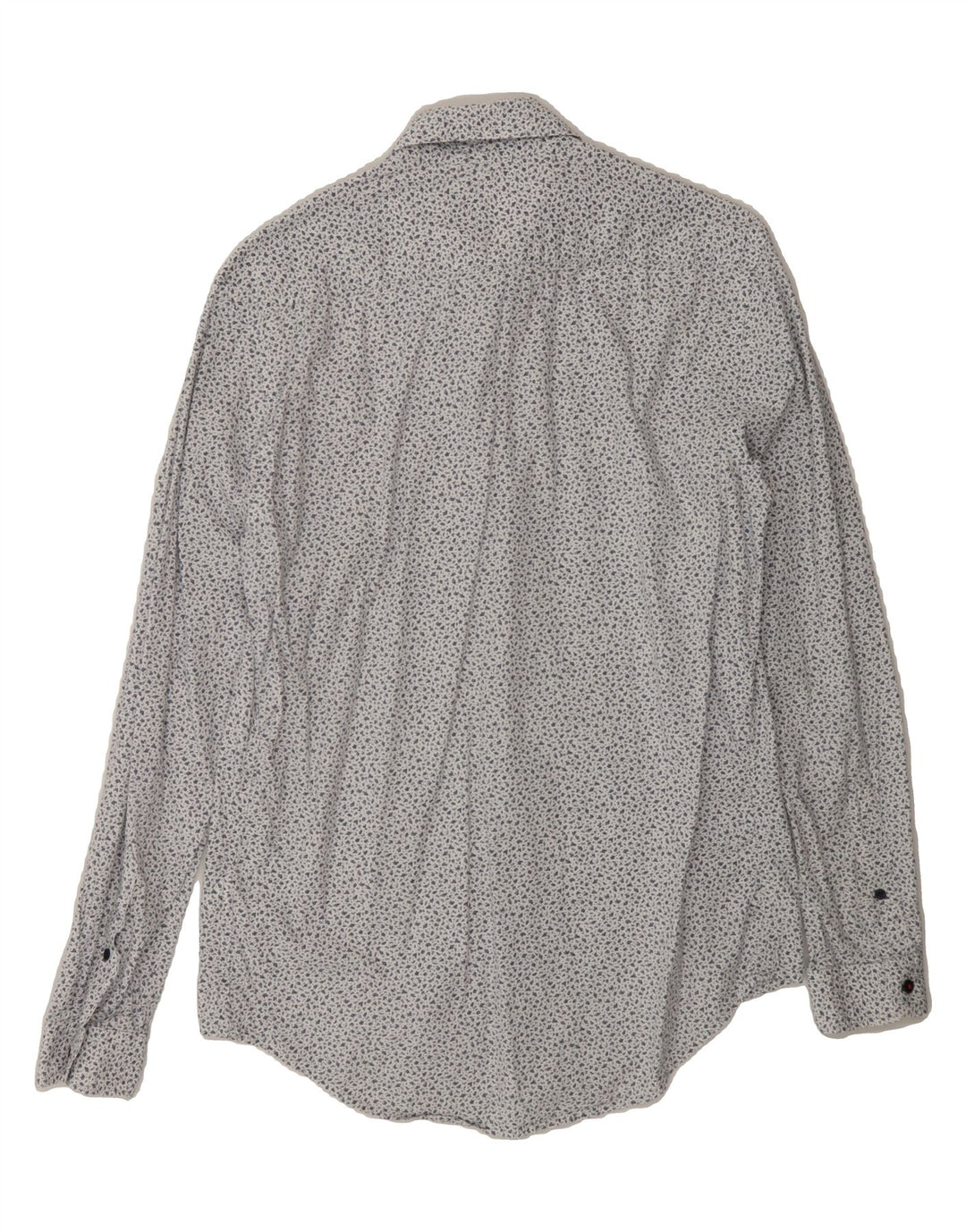 ZARA Mens Slim Fit Shirt Medium White Floral Vintage Zara and Second-Hand Zara from Messina Hembry 