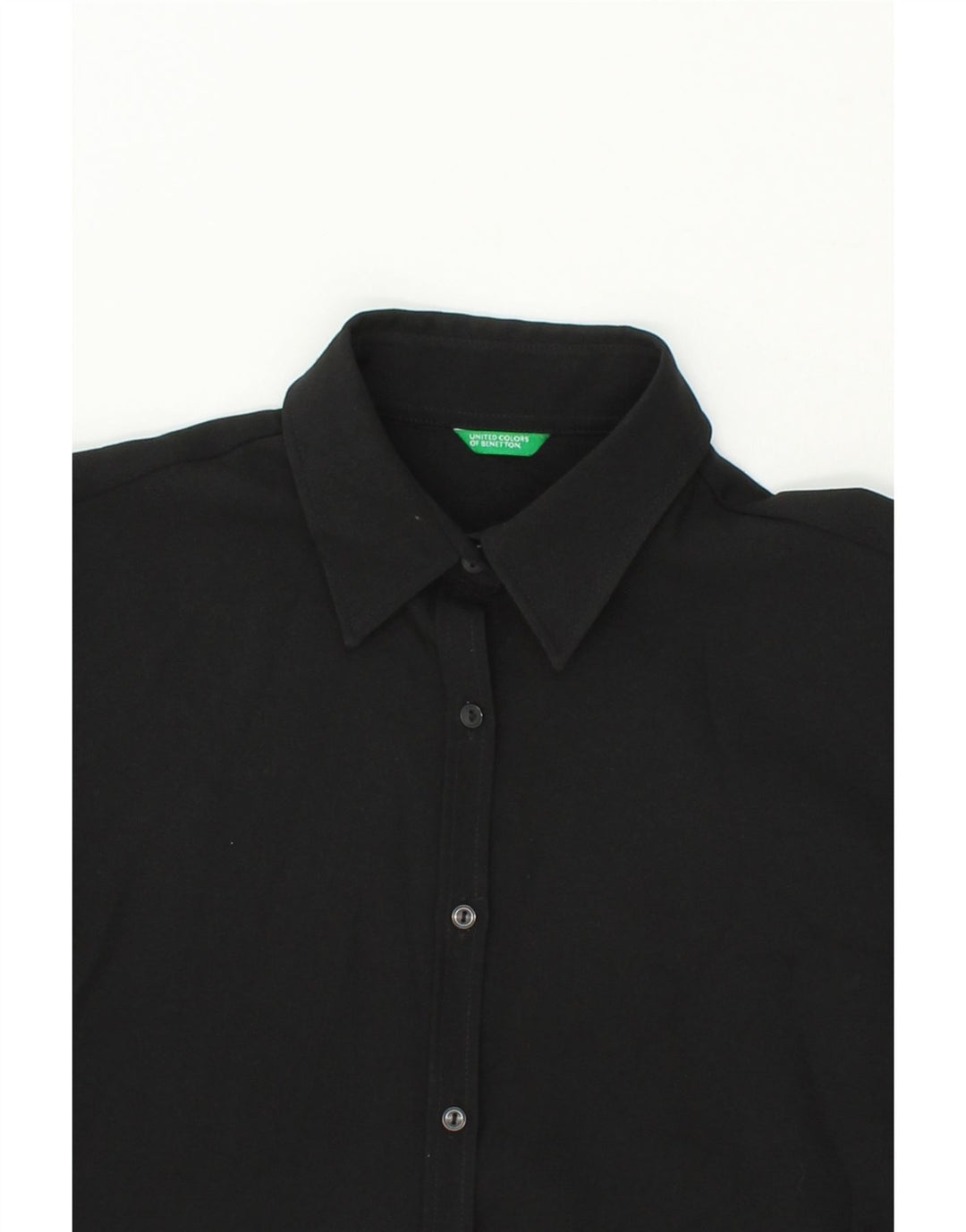 BENETTON Womens Shirt UK 14 Medium Black Vintage Benetton and Second-Hand Benetton from Messina Hembry 