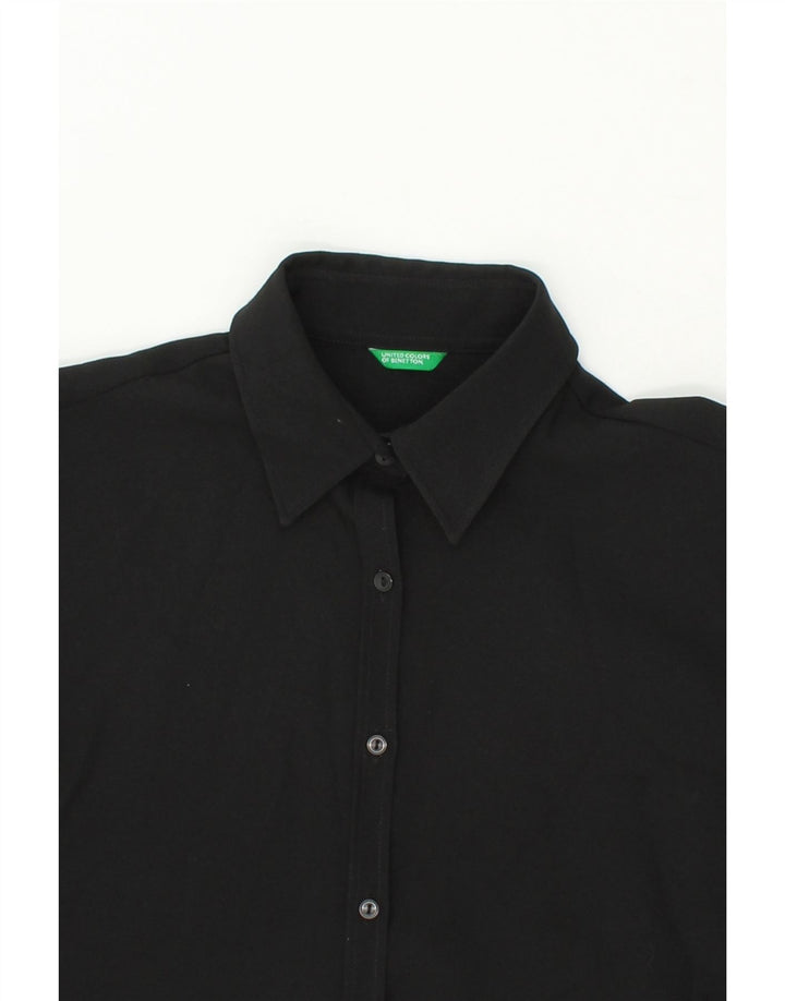 BENETTON Womens Shirt UK 14 Medium Black Vintage Benetton and Second-Hand Benetton from Messina Hembry 
