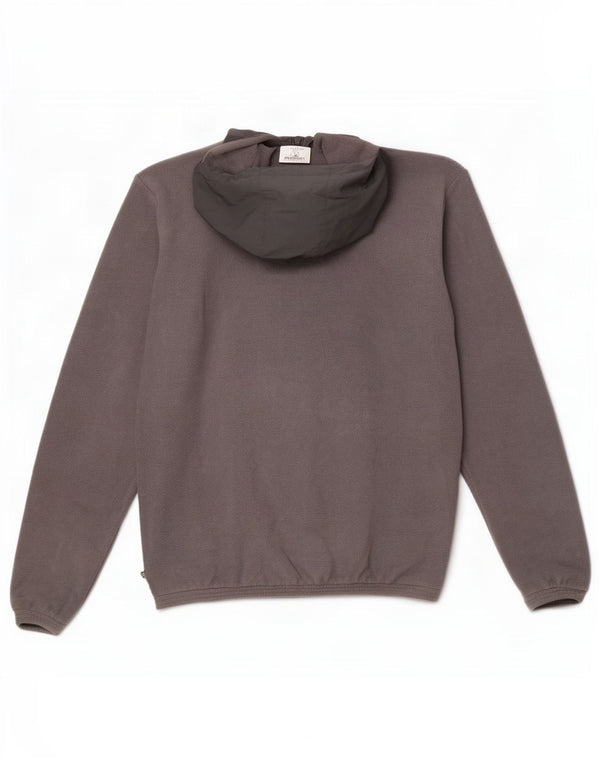 Maglione in pile da uomo Adidas con cappuccio e zip XS, poliestere color block grigio