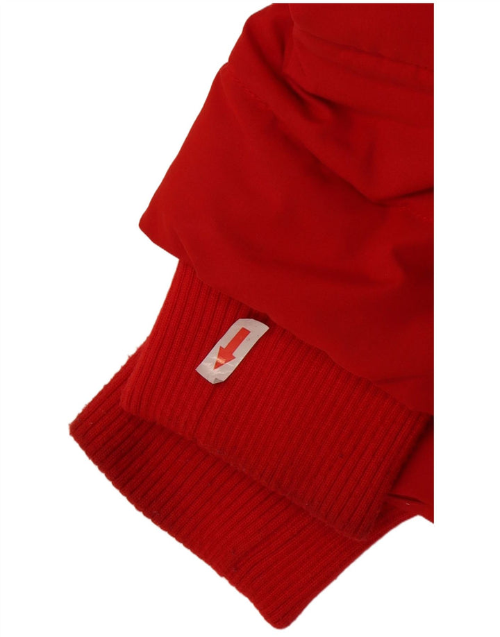Giacca imbottita da donna Superdry The Toggle Puffer Graphic Padded UK 12 Medium Red