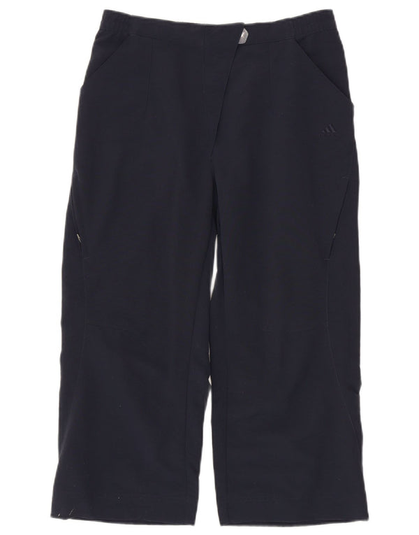 Adidas Damen Capri-Cargohose mit weitem Bein, UK 8, Größe S, W28, L20, Marineblau