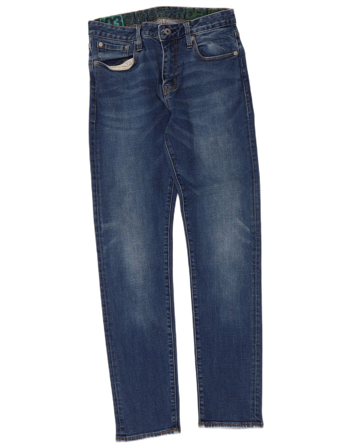 Superdry Damen Slim Jeans W30 L32 Blaue Baumwolle
