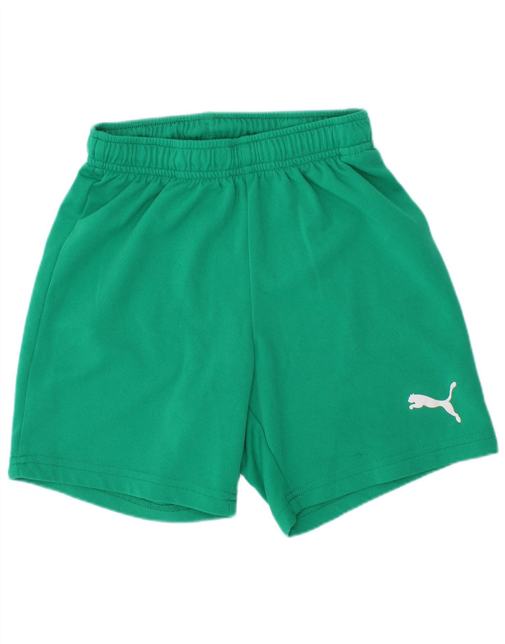 Puma Boys Sports Shorts 7-8 År Grøn Polyester