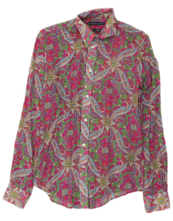 Cămașă Ralph Lauren pentru femei Slim Fit US 6 Medium Multicolor Paisley Bumbac