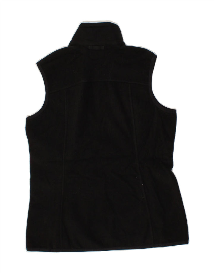 EDDIE BAUER Womens Fleece Gilet UK 10 Small Black Polyester Vintage Eddie Bauer and Second-Hand Eddie Bauer from Messina Hembry 
