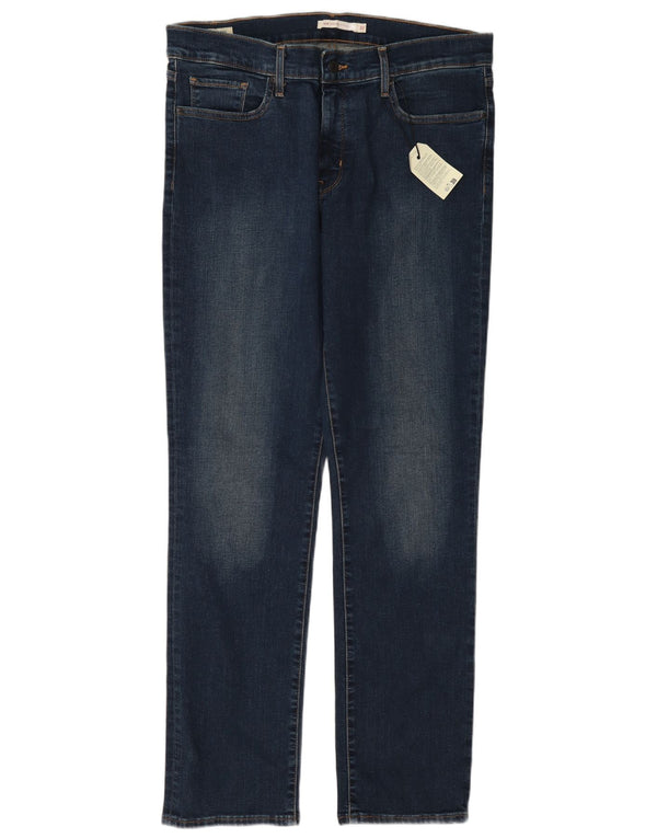 Levi's Damen 314 Shaping Straight Jeans W32 L32 Marineblaue Baumwolle