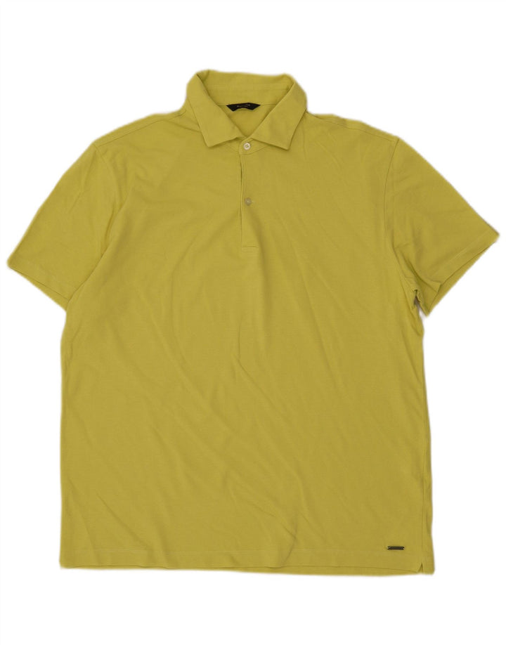 Massimo Dutti Polo Homme Grand Jaune Coton