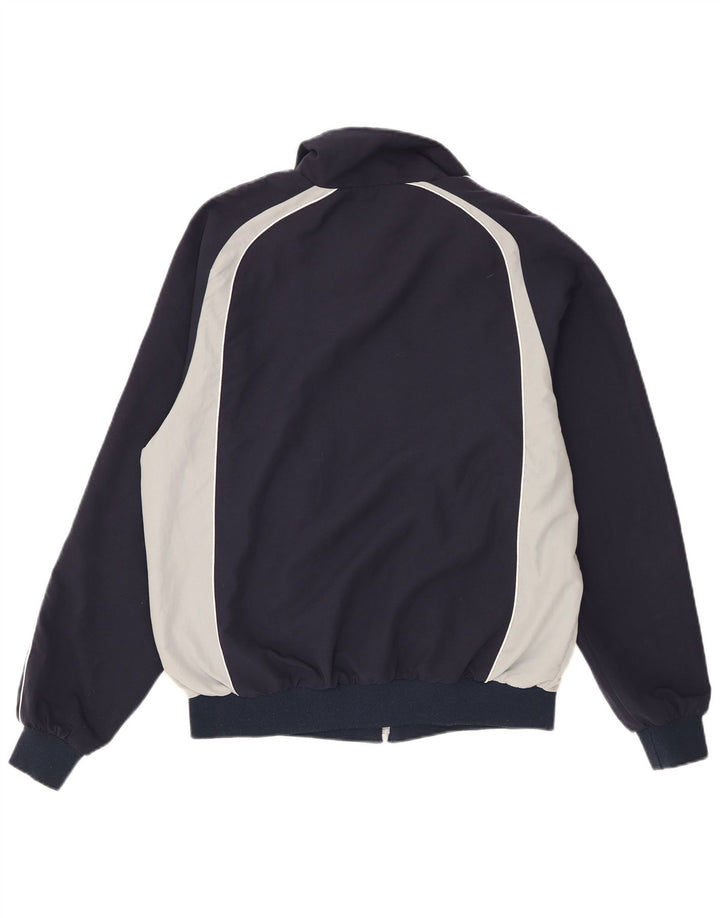 Champion Mens Tracksuit Top Jacket Large Navy Blue Colourblock Polyester