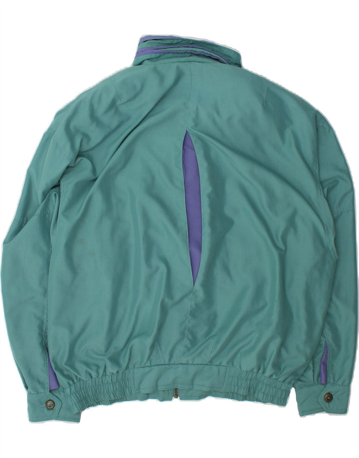 MARK ADAM Mens Bomber Jacket UK 40 Large Turquoise Colourblock Vintage Mark Adam and Second-Hand Mark Adam from Messina Hembry 
