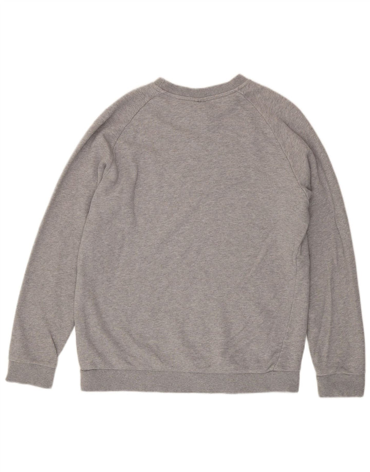 Adidas Mens Graphic Sweatshirt Jumper Medium Grey Cotton