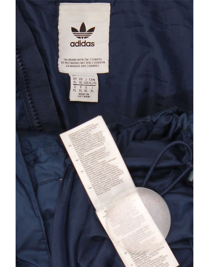 Giacca imbottita da uomo Adidas UK 42 XL poliestere blu navy