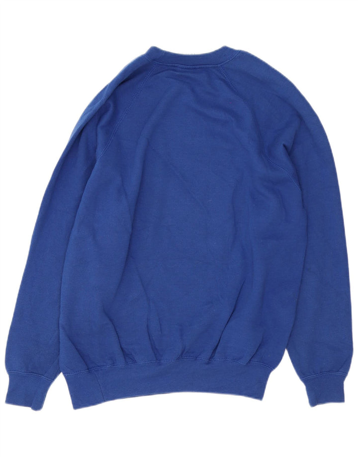 Russell Athletic Herren-Sweatshirt-Pullover aus mittelblauer Baumwolle