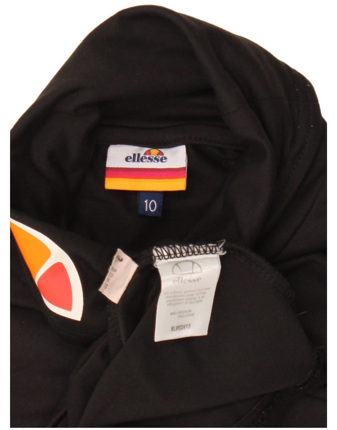 Ellesse Womens Graphic Vest Top UK 10 Small Black Nylon