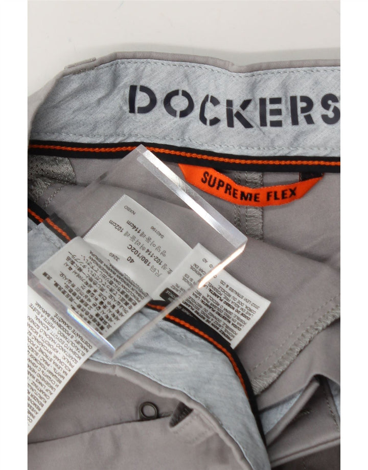 DOCKERS Mens Flex Chino Shorts W40 XL Grey Cotton Vintage Dockers and Second-Hand Dockers from Messina Hembry 