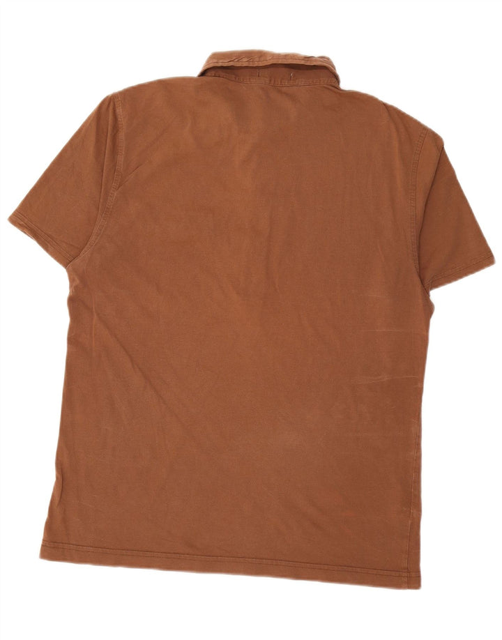 PENGUIN Polo da uomo grande in cotone marrone
