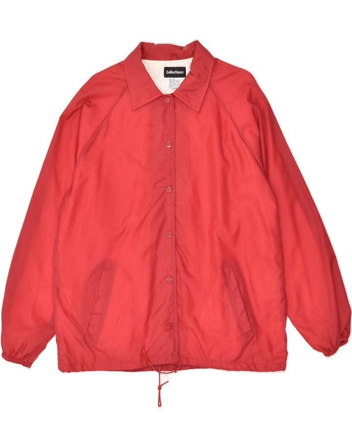 VINTAGE Mens Bomber Jacket UK 42 XL Red Nylon Vintage Vintage and Second-Hand Vintage from Messina Hembry 