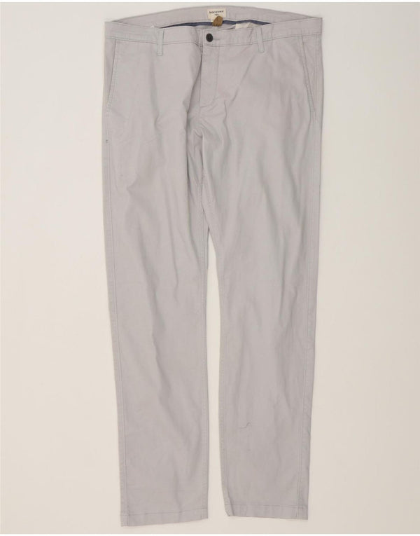 Pantaloni chino skinny affusolati da uomo Dockers W38 L34 cotone grigio