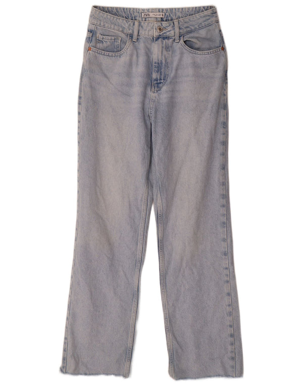 Zara Damen Straight Jeans EU 38 Small W28 L29 Blaue Baumwolle