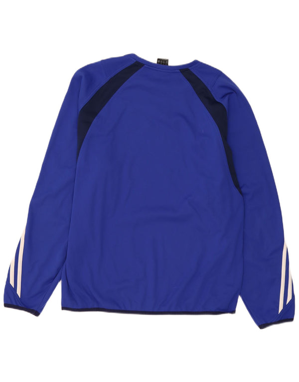 Adidas Herre Climawarm Top Langærmet UK 40/42 Medium Navy Blue Colourblock