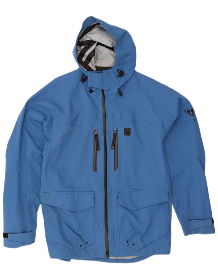 Musto Mens Hooded Rain Jacket UK 38 Medium Blue Polyamide