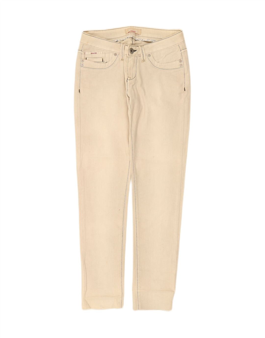 CARRERA Womens Slim Jeans IT 42 Medium W28 L27 Beige Cotton Vintage Carrera and Second-Hand Carrera from Messina Hembry 