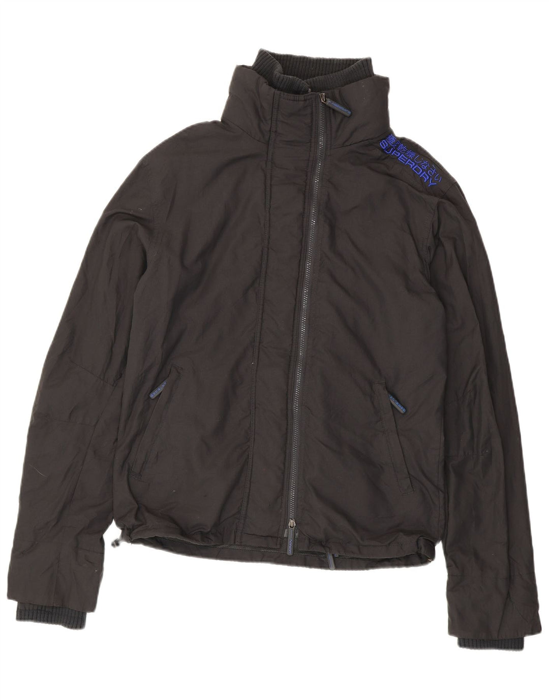 Superdry Herren Regenjacke UK 42 XL Graues Nylon