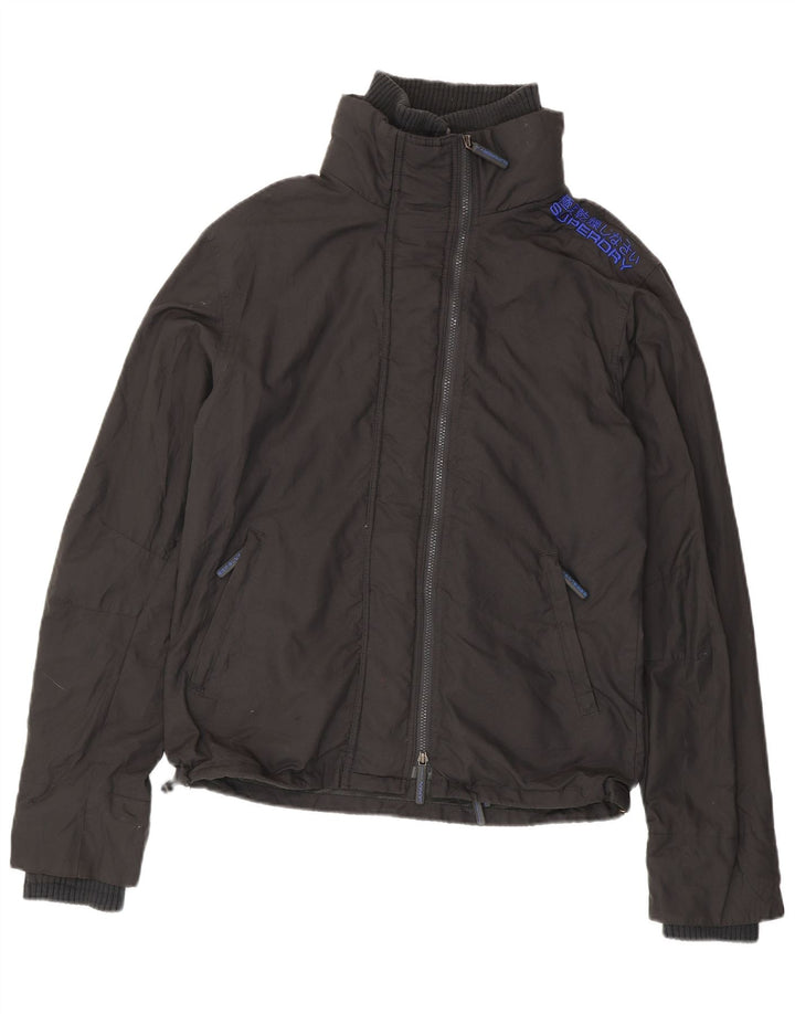 Superdry Herren Regenjacke UK 42 XL Graues Nylon