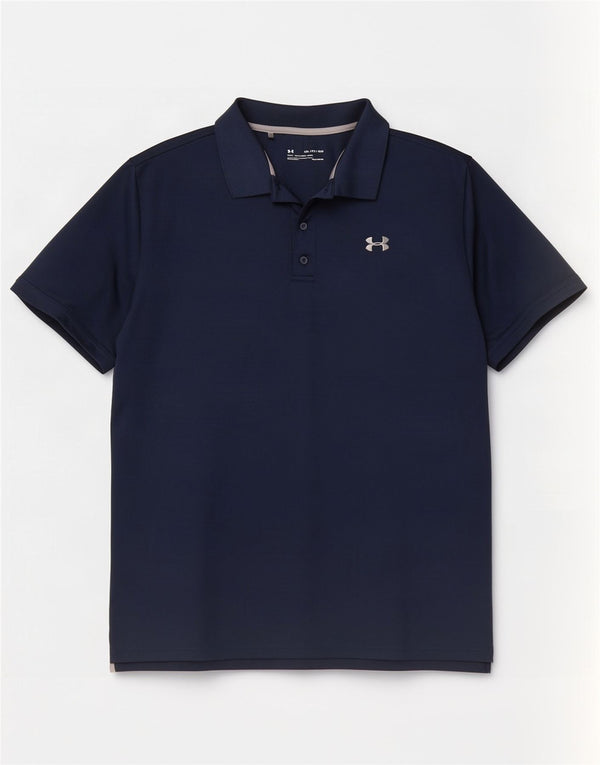 Under Armour Herre Heat Gear Loose Fit Polo Shirt 2XL Navy Blue Polyester