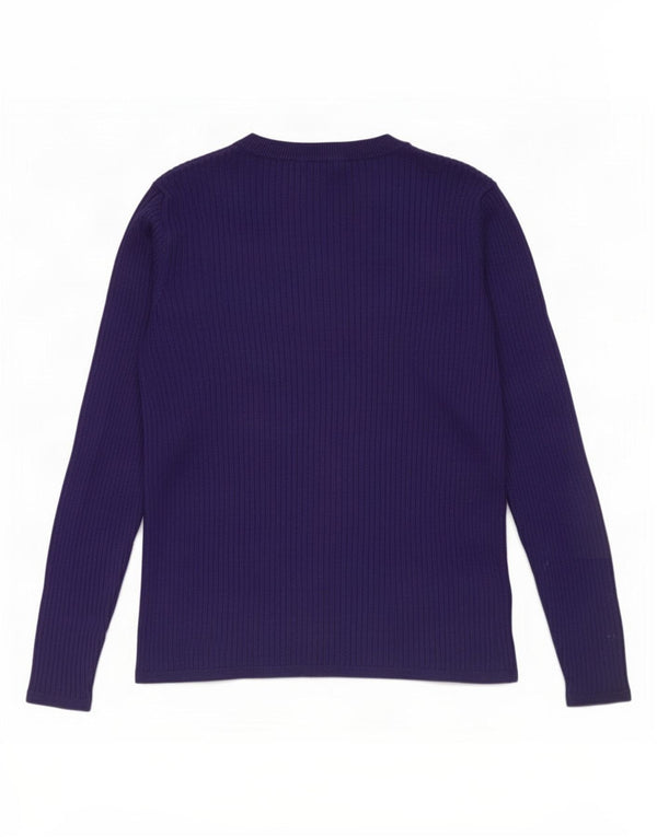 Oasis Womens Boat Neck Jumper Sweater UK 14 Large Navy Blue Viscose
