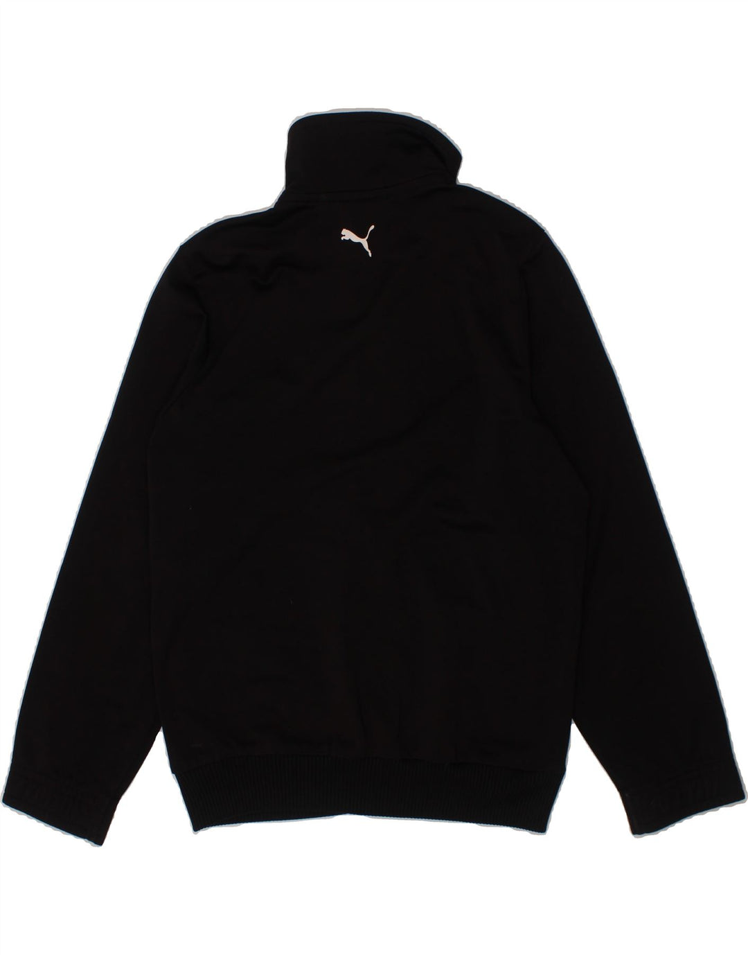 PUMA Boys Graphic Tracksuit Top Jacket 7-8 Years Small Black Polyester Vintage Puma and Second-Hand Puma from Messina Hembry 