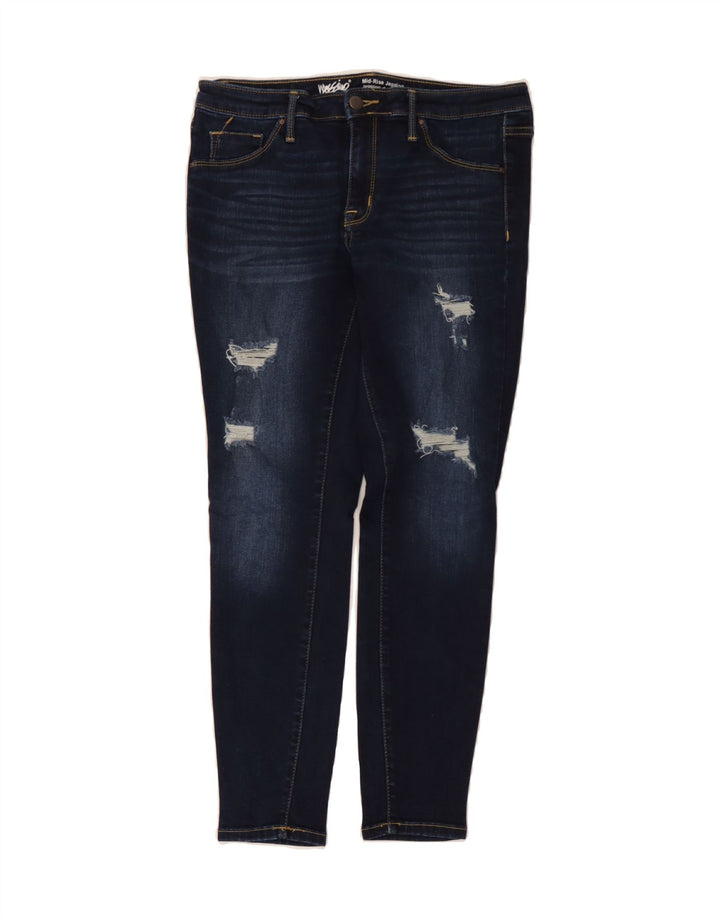 MOSSIMO Womens Distressed Jegging Jeans US 10 Large W30 L27 Navy Blue Vintage Mossimo and Second-Hand Mossimo from Messina Hembry 