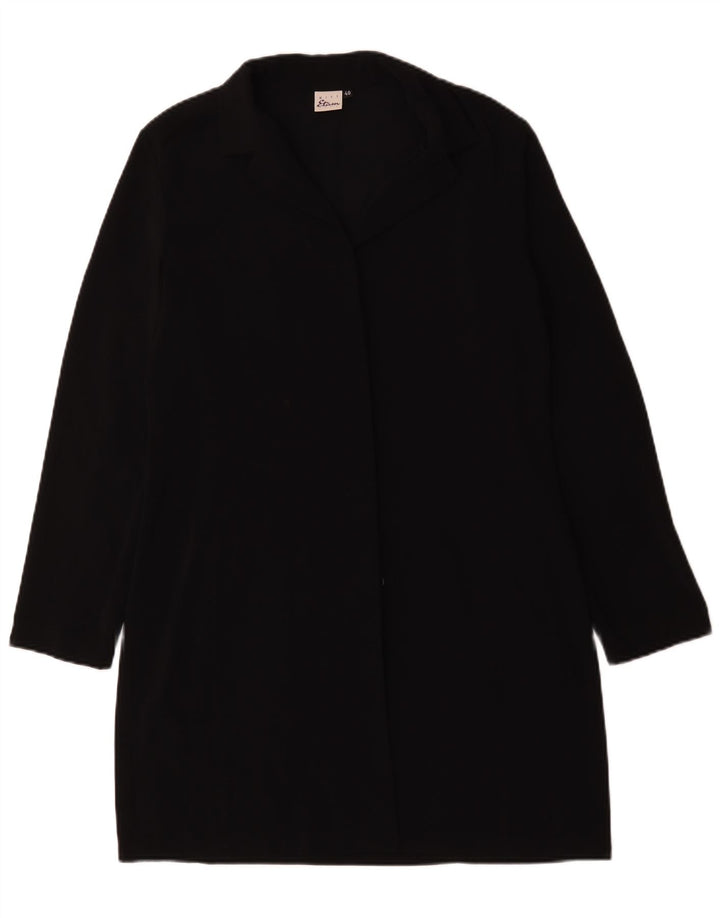 Vintage overfrakke til kvinder EU 40 medium sort polyester