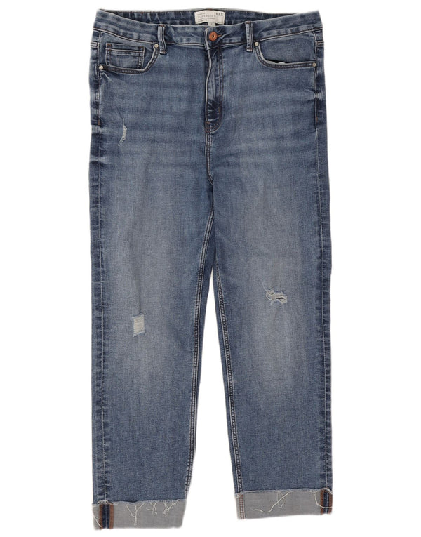 Marks & Spencer Womens Harper Straight Jeans UK 16 Large W32 L25 Blue
