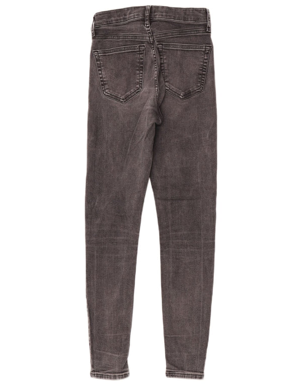 Topshop Damen Jamie Skinny Jeans W25 L27 Graue Baumwolle
