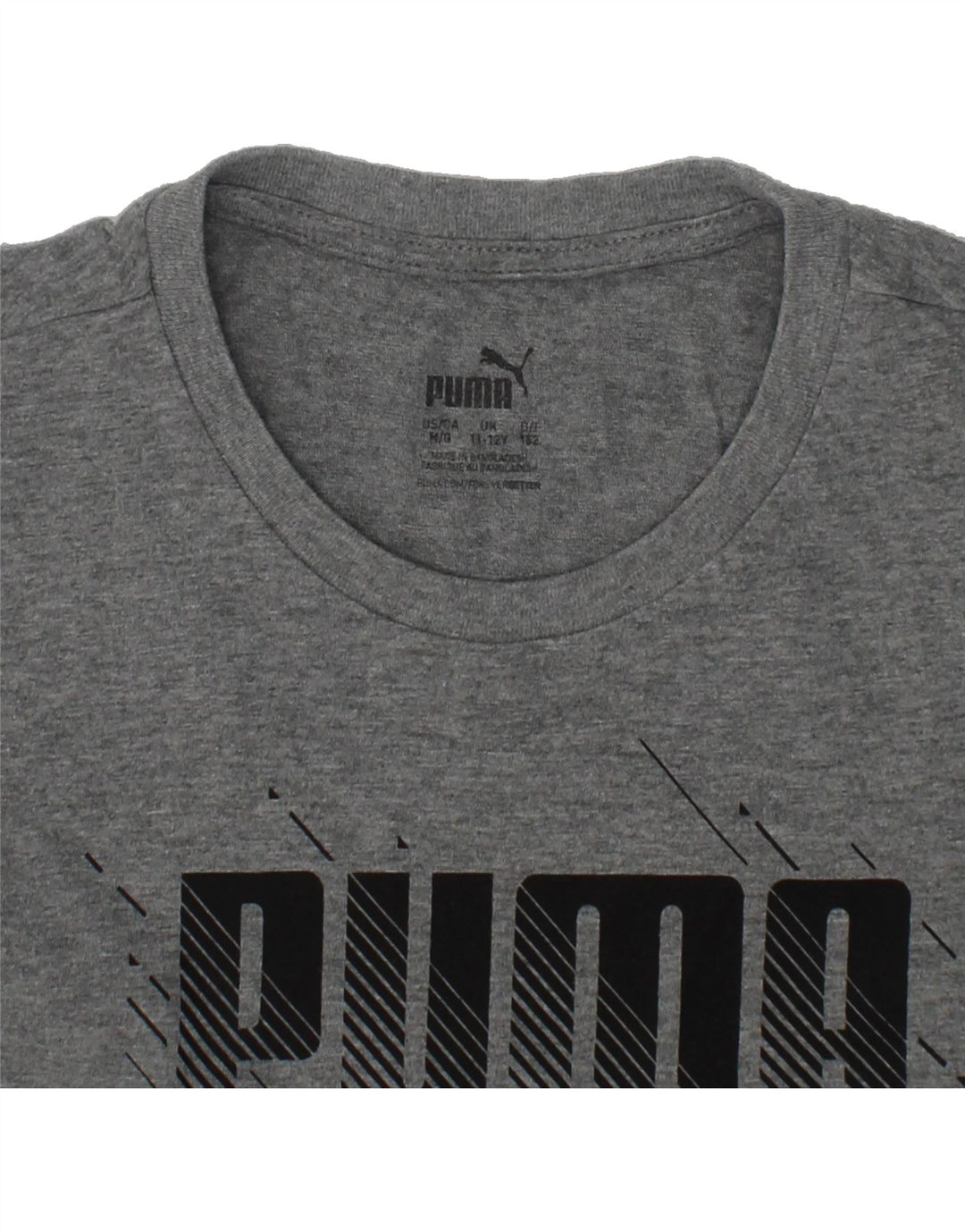 PUMA Boys Graphic T-Shirt Top 11-12 Years Grey Vintage Puma and Second-Hand Puma from Messina Hembry 