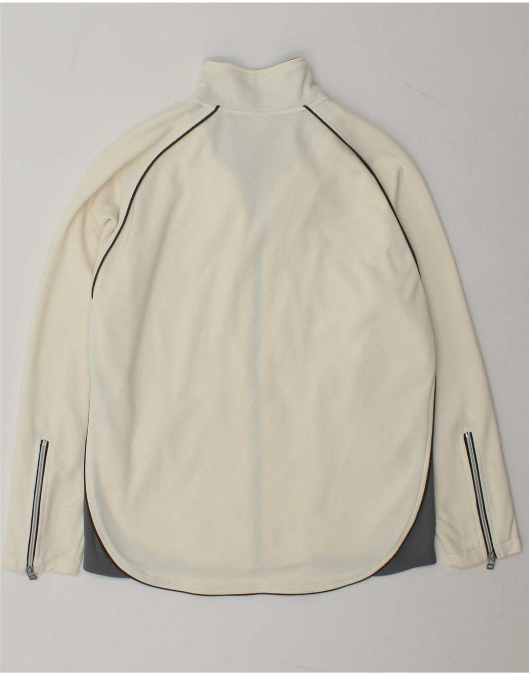 ASICS Womens Tracksuit Top Jacket UK 16 Large White Colourblock