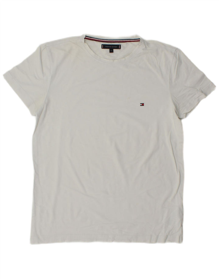 Tommy Hilfiger Mens T-Shirt Top Medium White Cotton