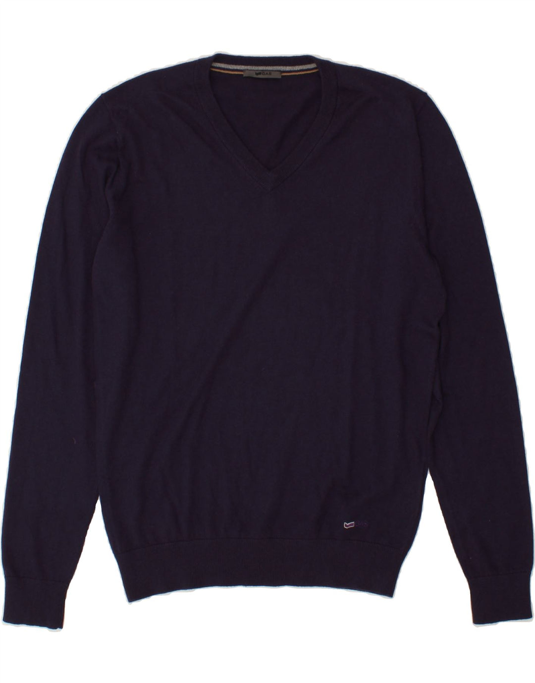 GAS Mens V-Neck Jumper Sweater Large Purple Vintage Gas and Second-Hand Gas from Messina Hembry 