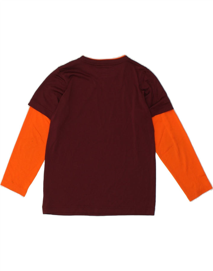 NIKE Boys Dri Fit Graphic Top Long Sleeve 8-9 Years Small  Maroon Vintage Nike and Second-Hand Nike from Messina Hembry 