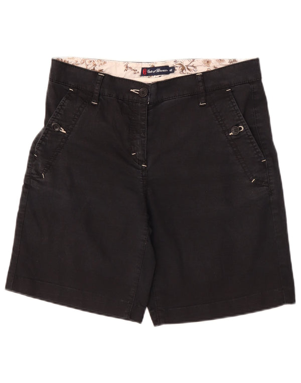 Conte of Florence Damen Chinoshorts IT 42 Medium W28 Schwarze Baumwolle