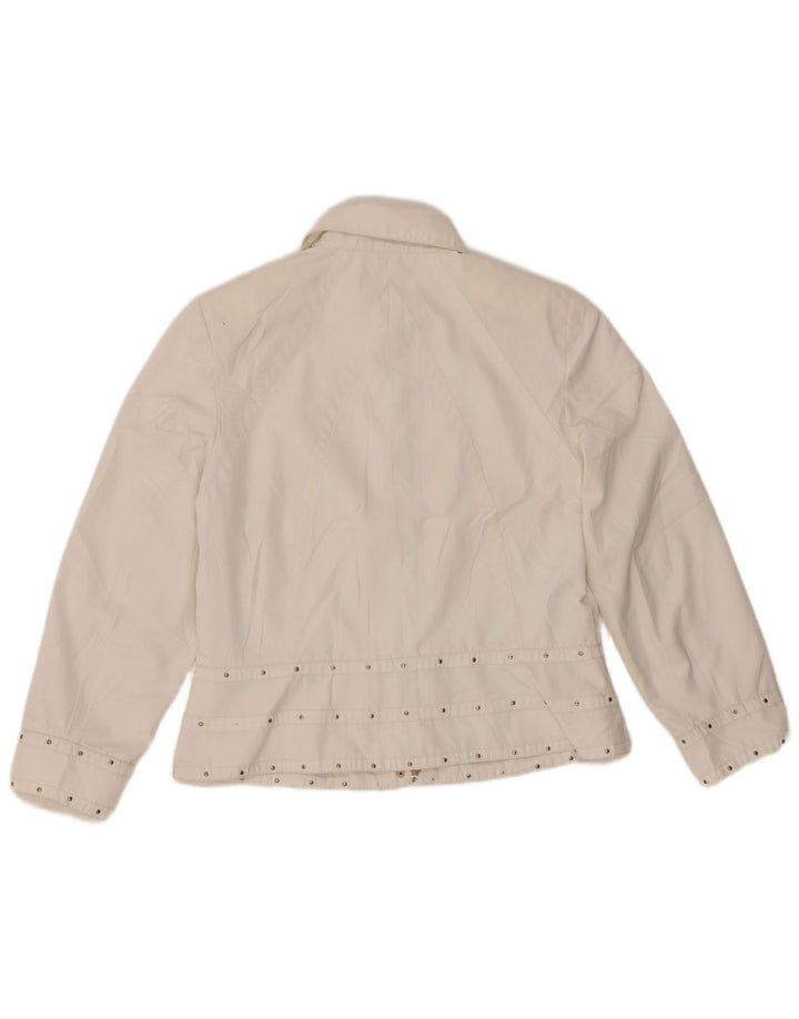 MARLY'S 1981 Womens Bomber Jacket UK 16 Large White