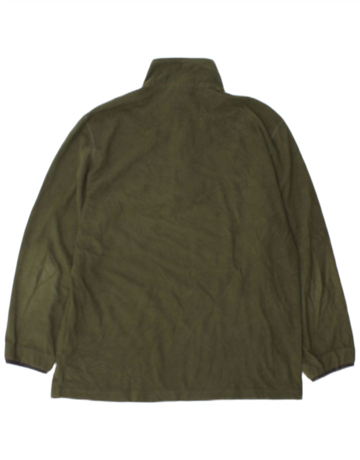 Champion Herren-Fleecepullover mit Reißverschluss am Hals, groß, Khaki, Polyester