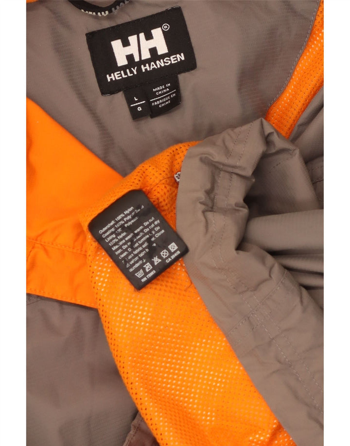 Helly Hansen Mens Rain Jacket UK 40 Large Grey Nylon